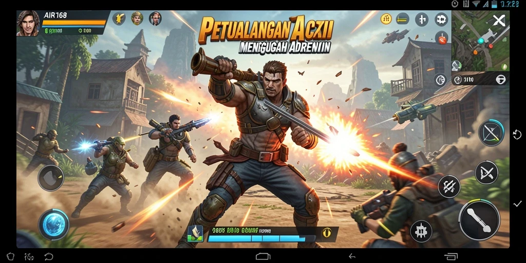 Tampilan gameplay AIR168 dengan aksi seru dan tantangan menegangkan.