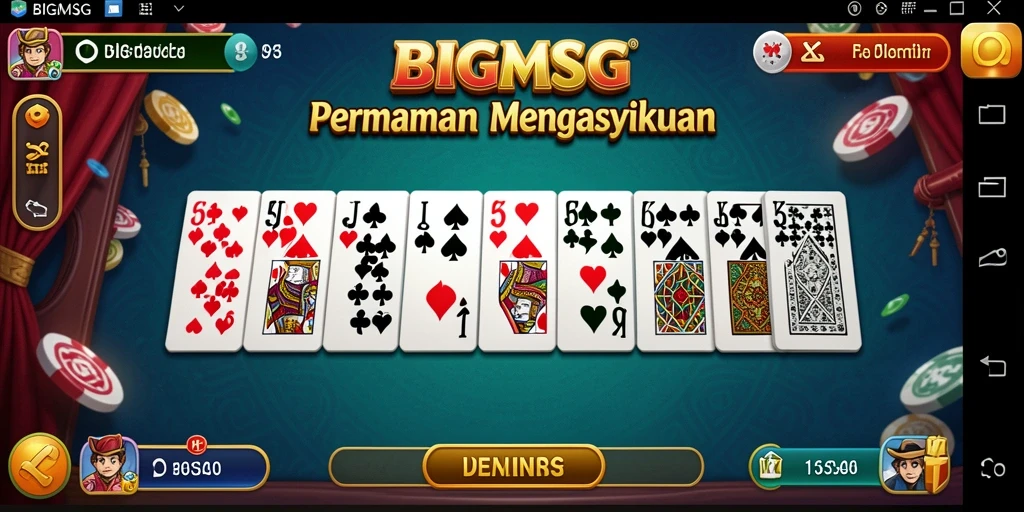 Tampilan gameplay seru dalam permainan Domino BIGMSG.