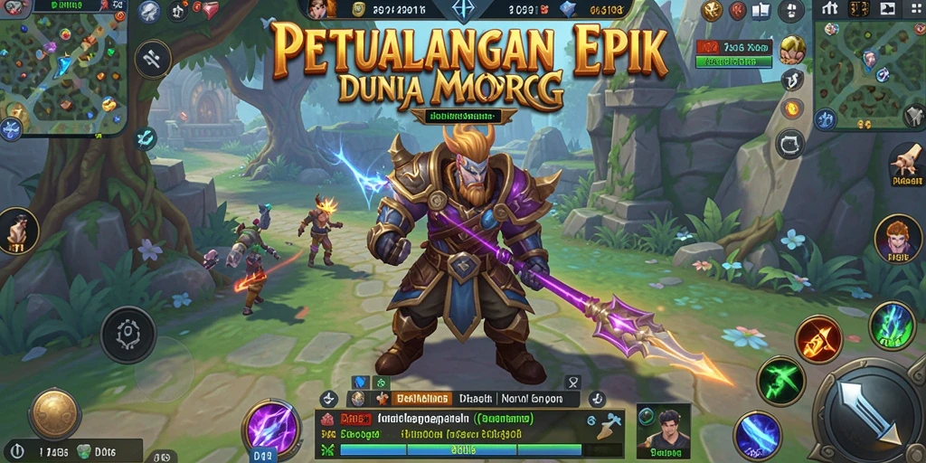 Screenshot utama D06 menampilkan aksi pertempuran seru dalam dunia MMORPG.