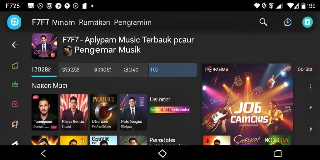 Tampilan gameplay <strong>F7F7</strong> yang menarik saat pemain berlatih musik.