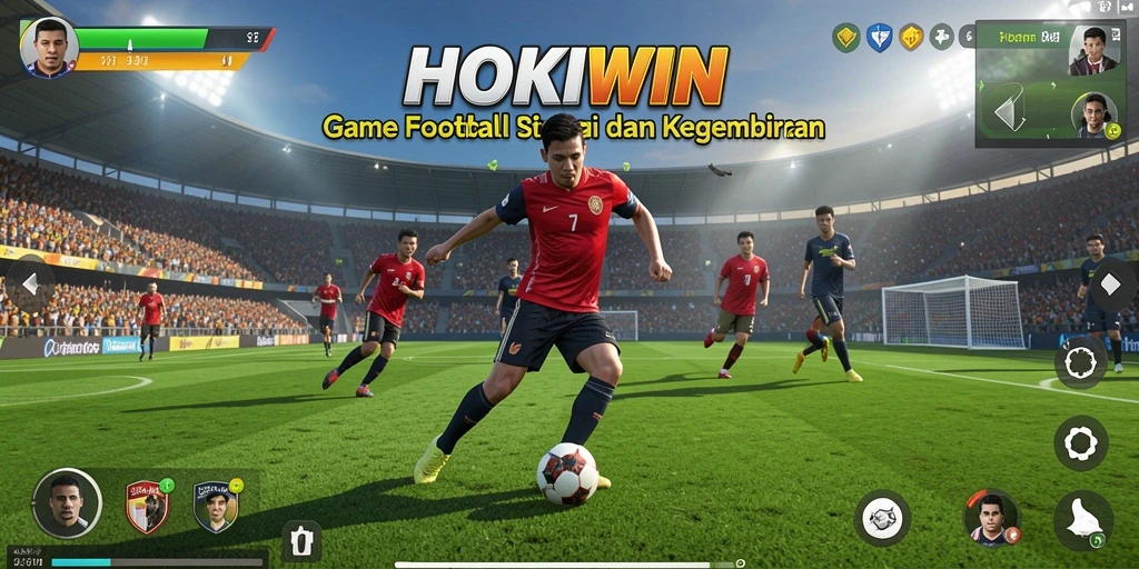 Screenshot HOKIWIN menampilkan aksi seru dalam pertandingan Football.