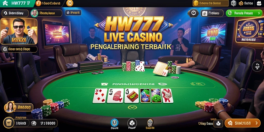 Tampilan gameplay seru dan interaktif di HW777 Live Casino.