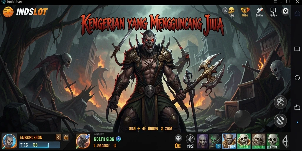 Tampilan menegangkan dalam gameplay INDSLOT yang menghantui.