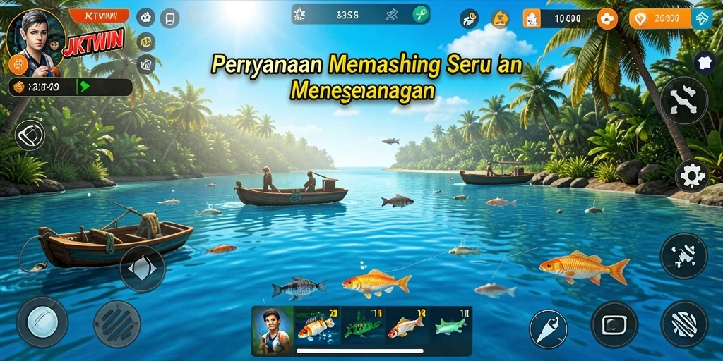 Tangkapan ikan terbaik dalam JKTWIN, menunjukkan momen memancing yang menegangkan.