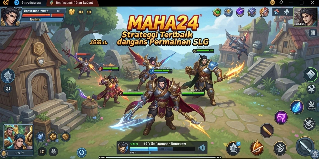 Screenshot gameplay MAHA24 menampilkan pertempuran epik dalam dunia SLG.