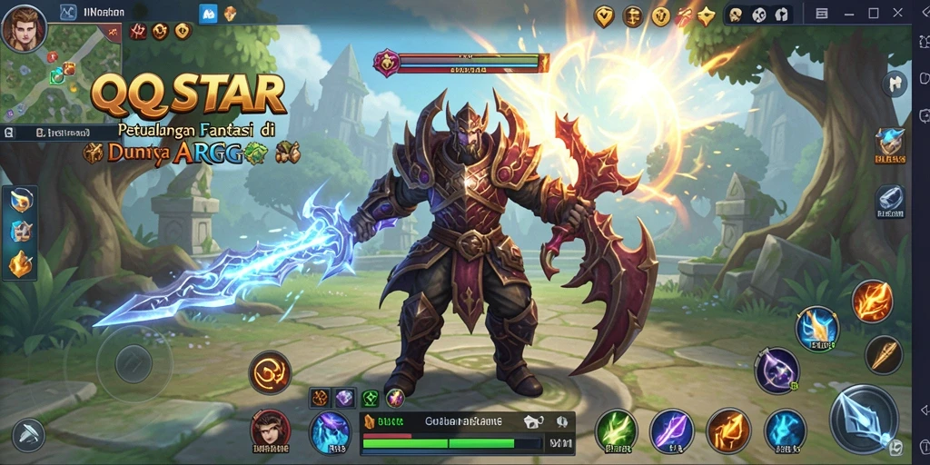 Gameplay seru dalam QQSTAR dengan aksi ARPG yang mendebarkan.