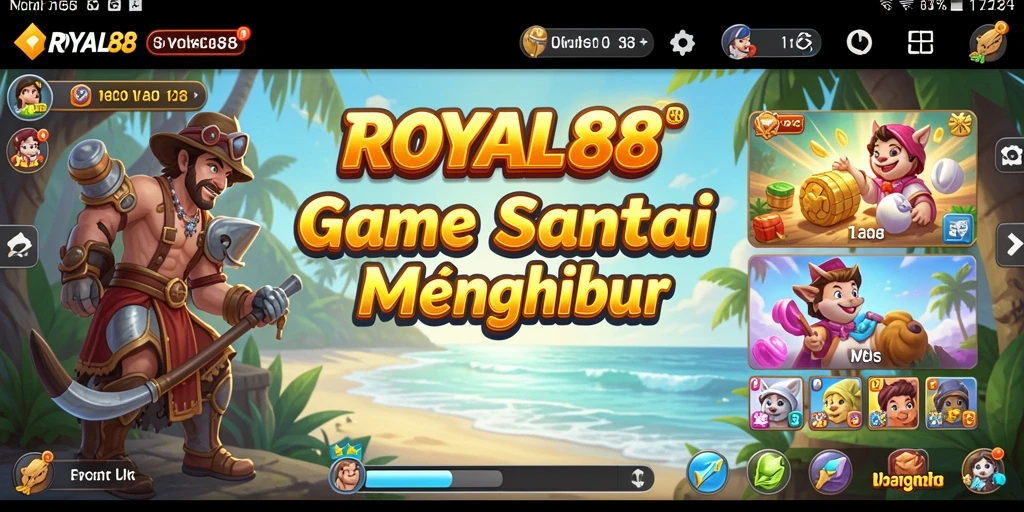Tampilan bergaya dan menghibur dari gameplay ROYAL88.