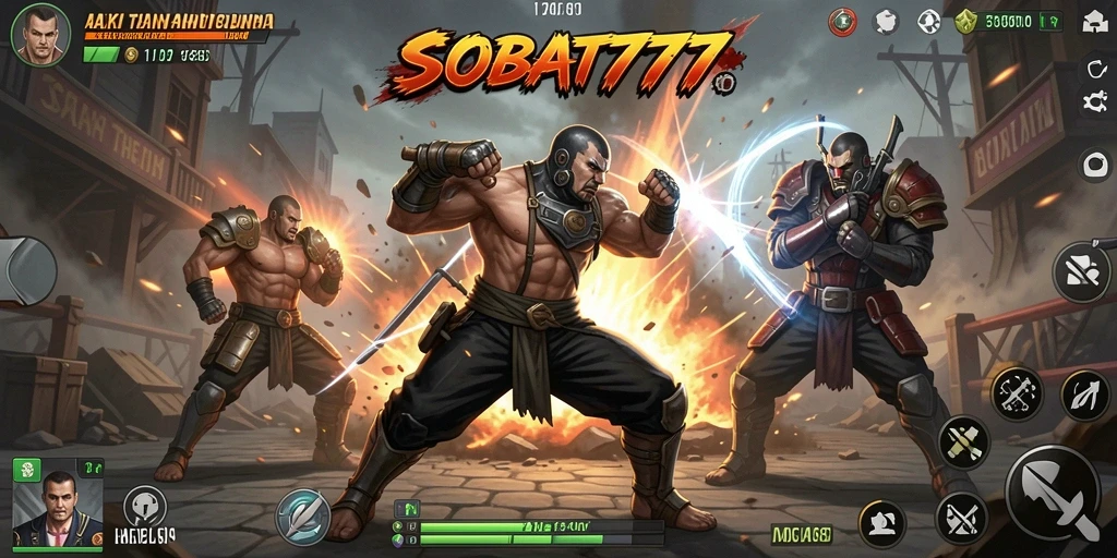 Tampilan gameplay intens di SOBAT777 dengan aksi bertarung yang menegangkan.