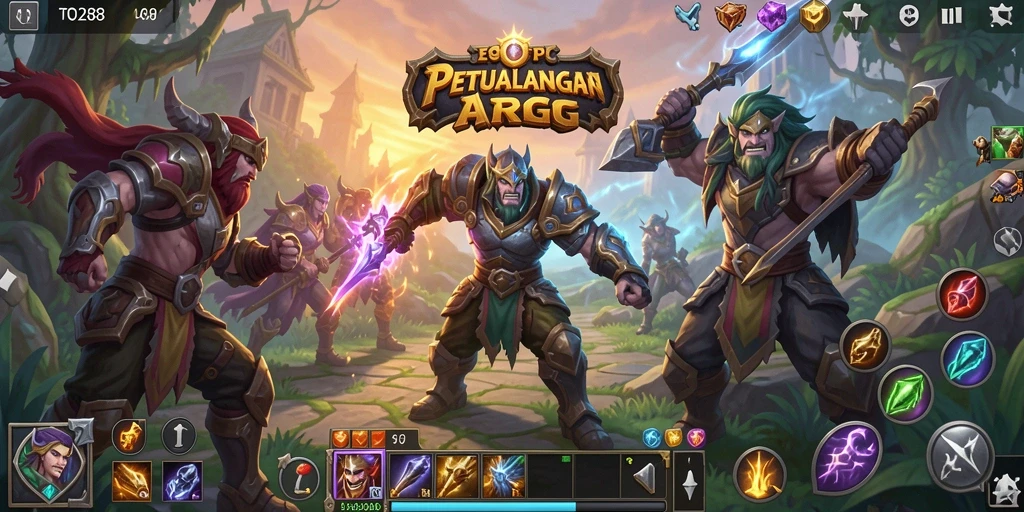 Screenshot TO288 menampilkan gameplay seru dengan pertarungan yang menarik.
