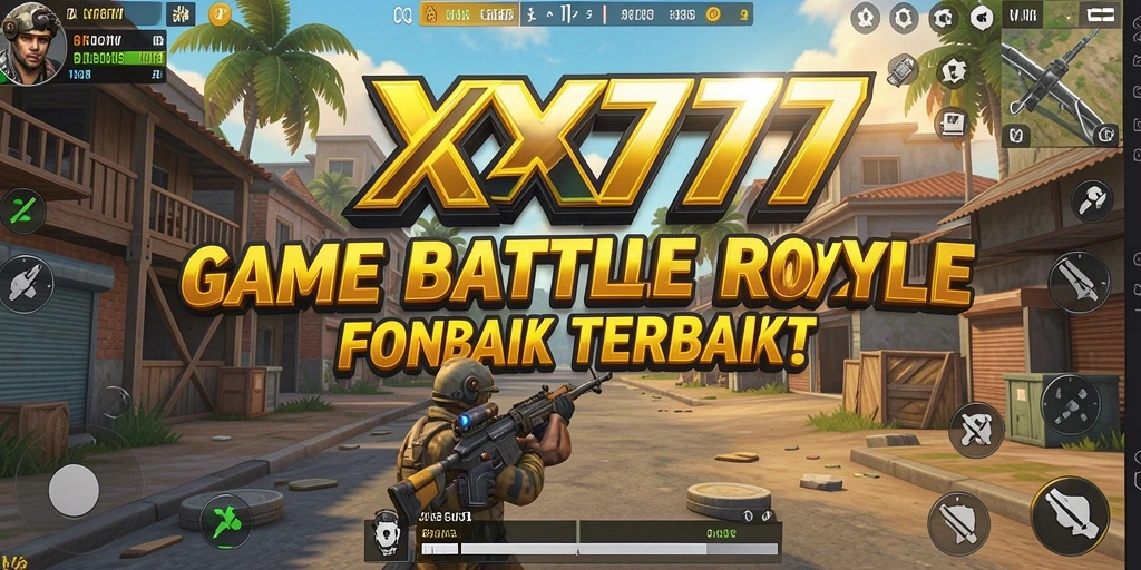 Tangkapan layar XXX777 menampilkan aksi seru di medan perang Battle Royale.